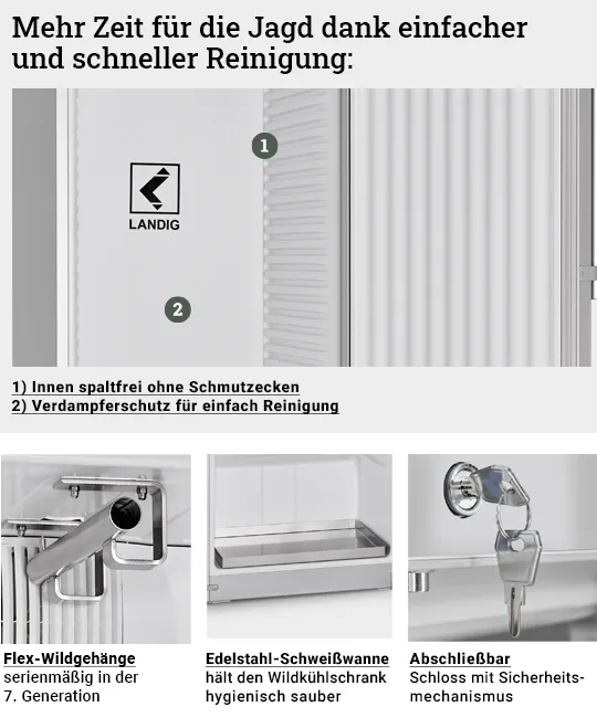 Austattungsdetails Landig Wildkühlschrank LU 4500