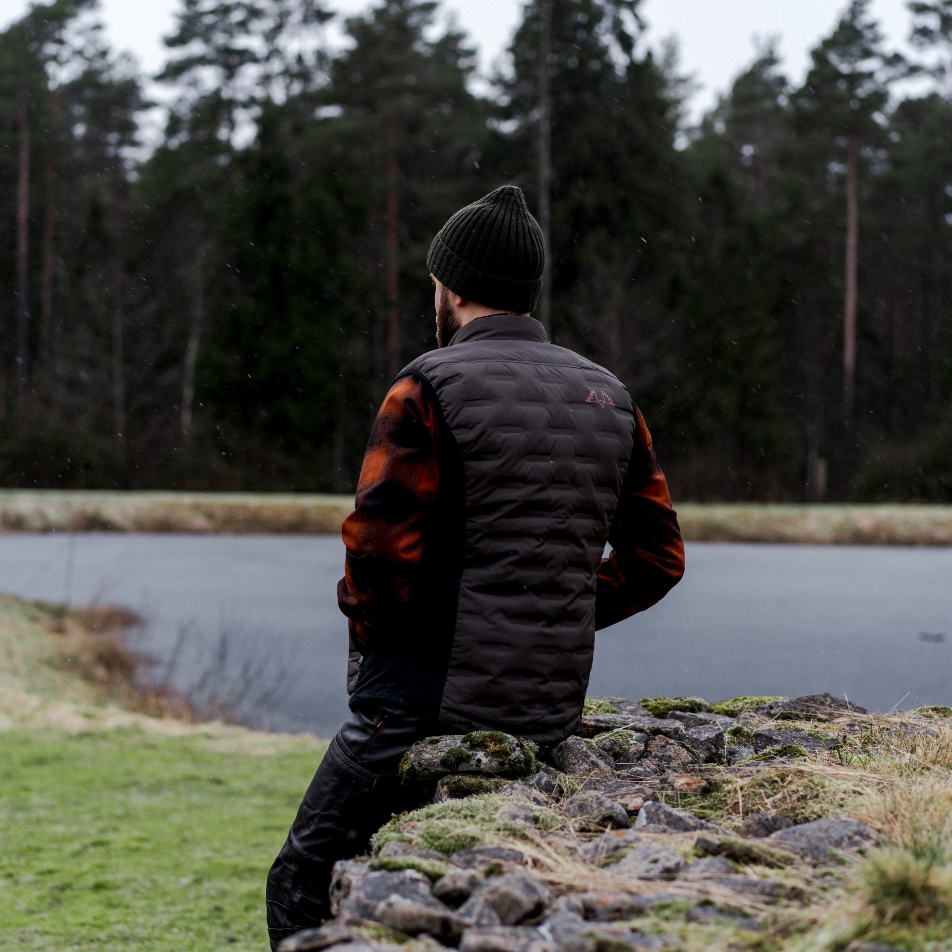 Swedteam Herren Hemd Lynx Wool Dark Orange 3XL