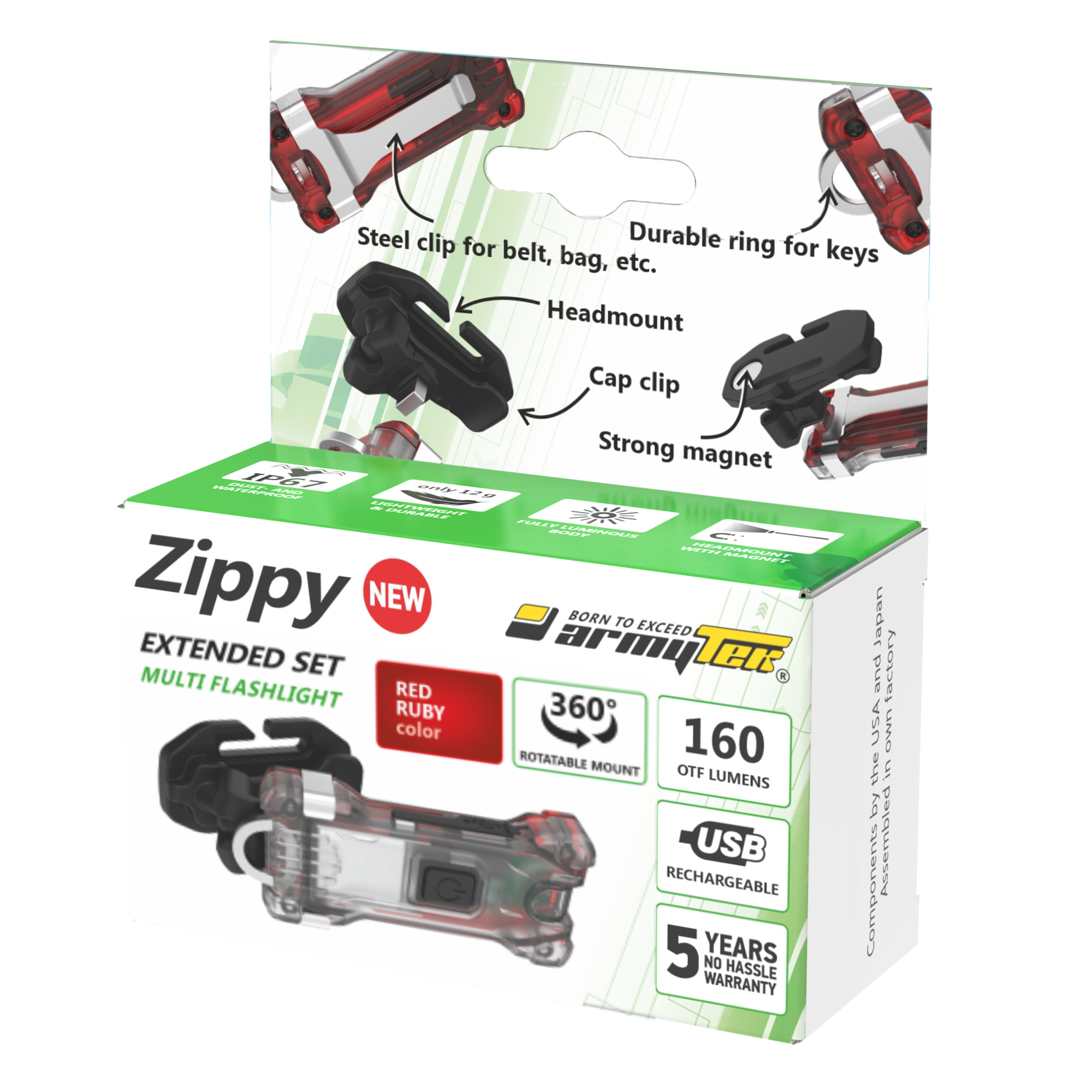 Armytek Zippy Extended Set Red