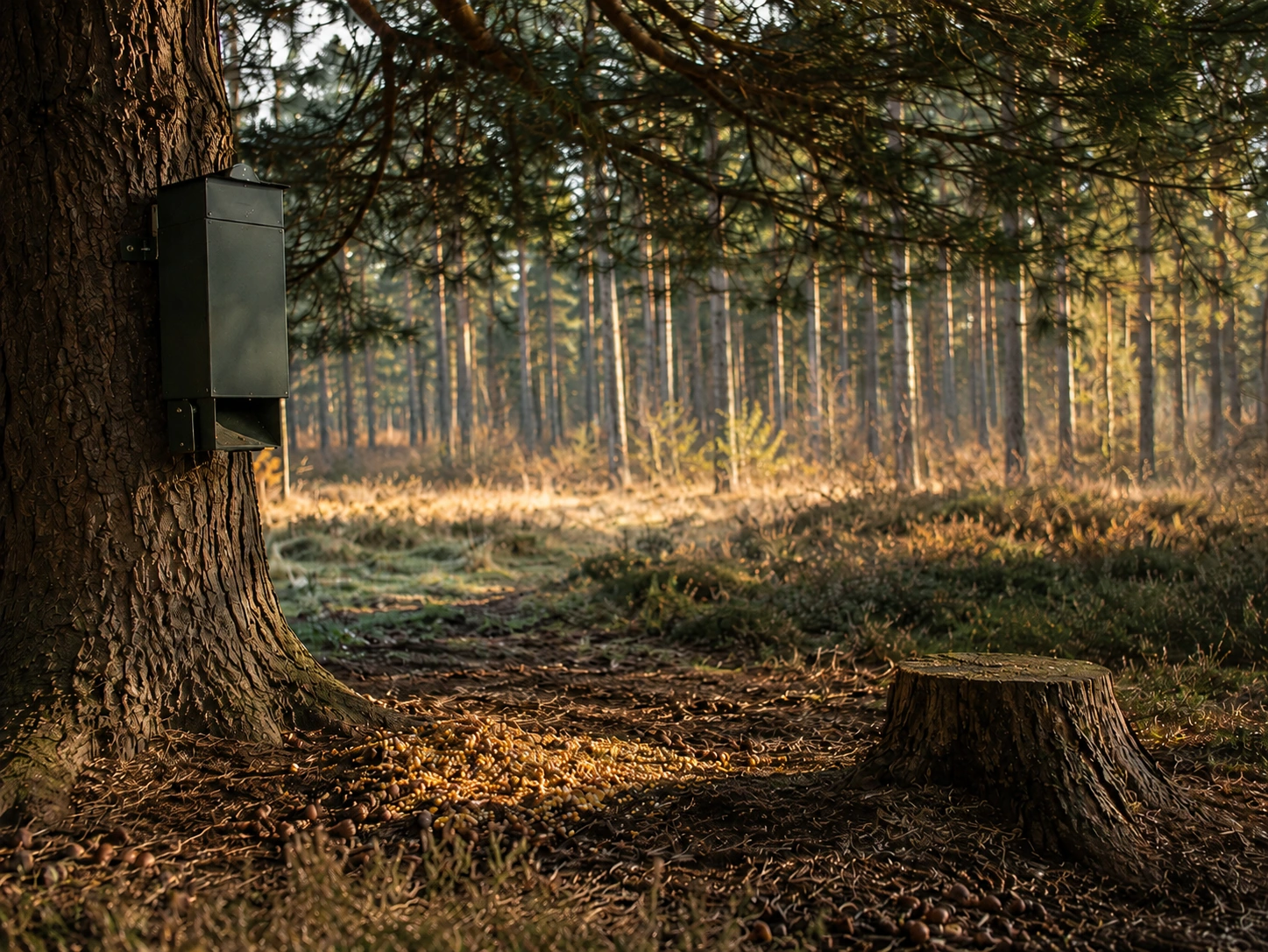 Lockmittel und Kirrzubehör für die jagdliche Revierarbeit im Wald