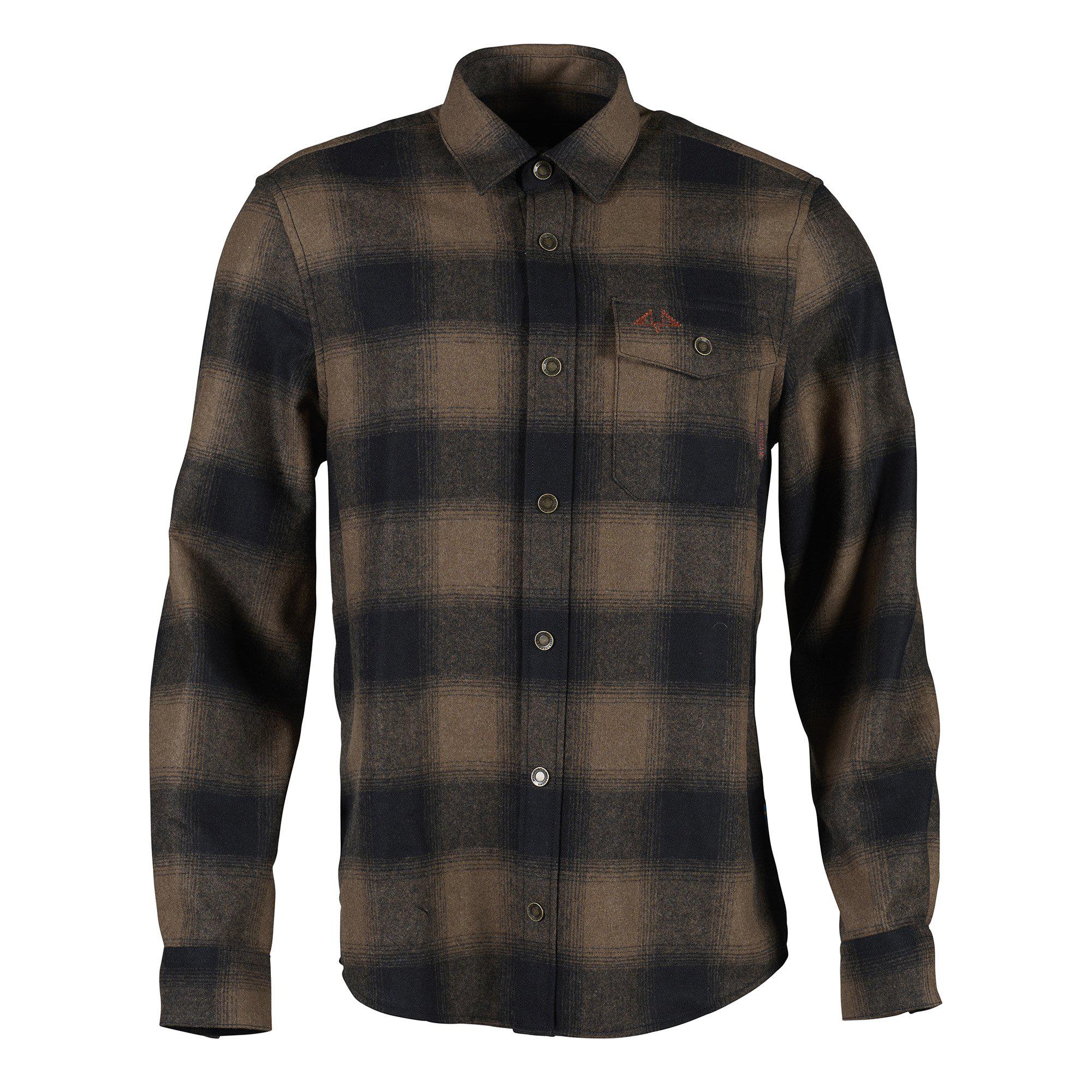 Swedteam Herren Hemd Lynx Wool Dark Sand L