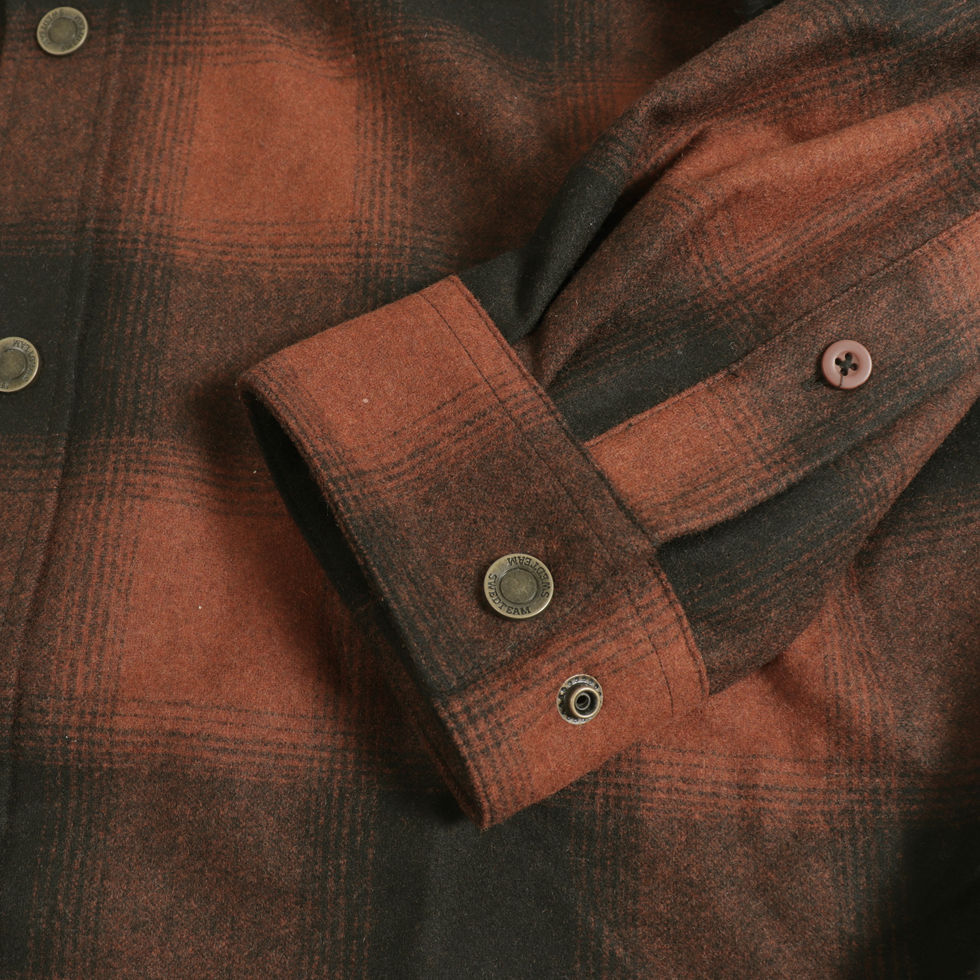 Swedteam Herren Hemd Lynx Wool Dark Orange 3XL