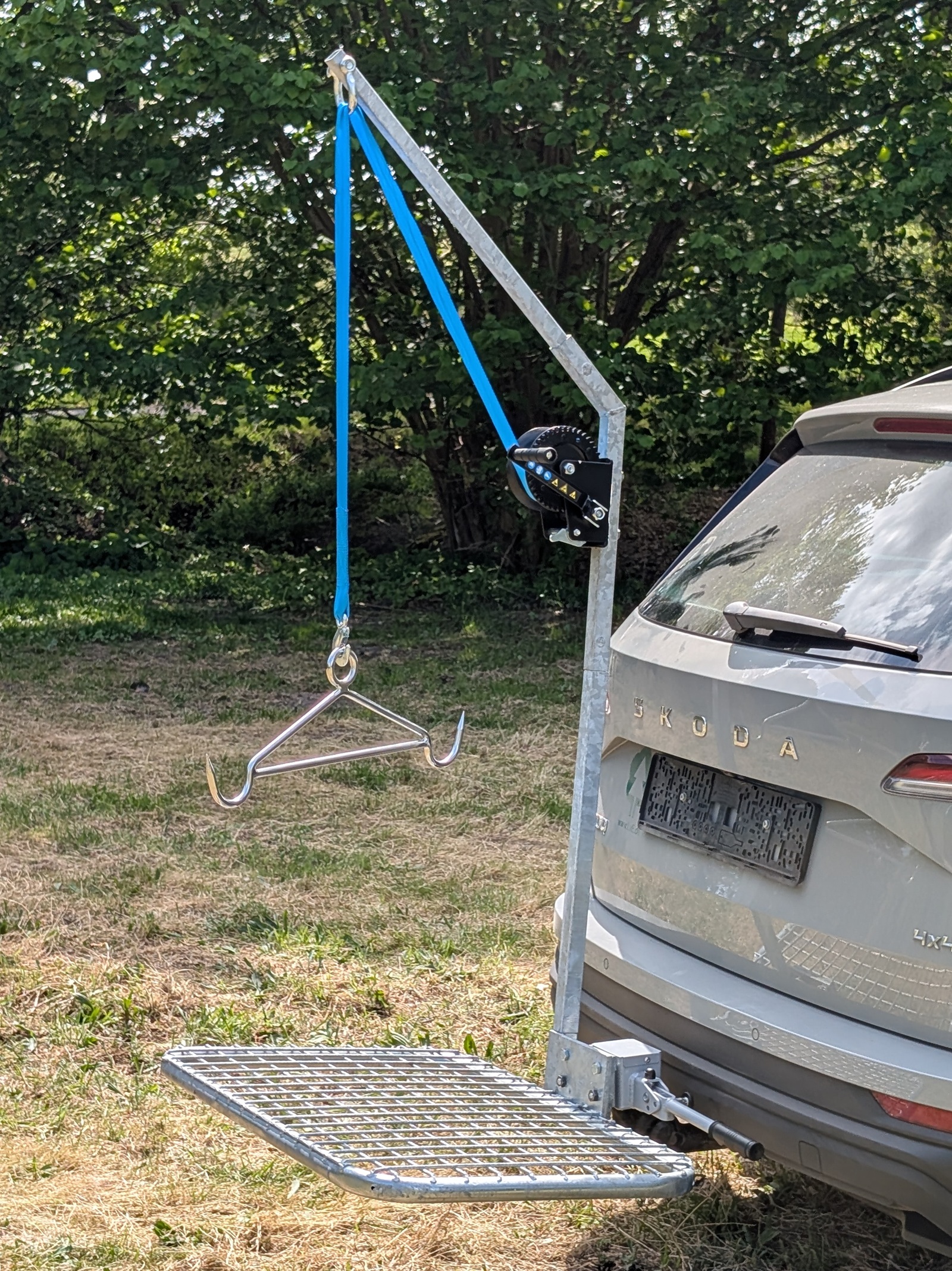 Streckenknecht Light Komplett-Set – Wildträger mit Aufbrechhilfe -Überläufer-